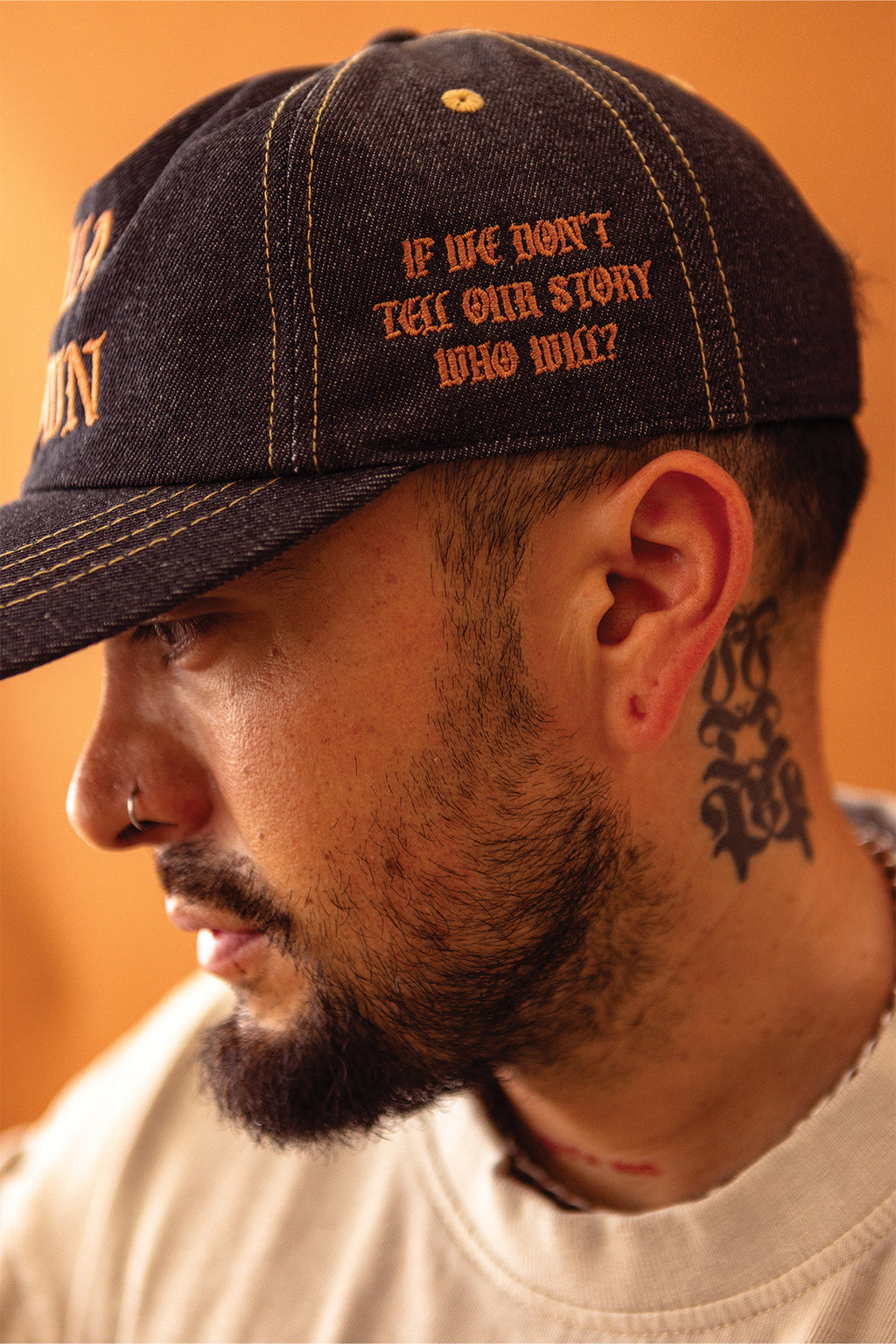 Our Story Embroidered Snapback - Denim