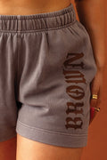 Hella Brown Sweatshorts - Faded Grey