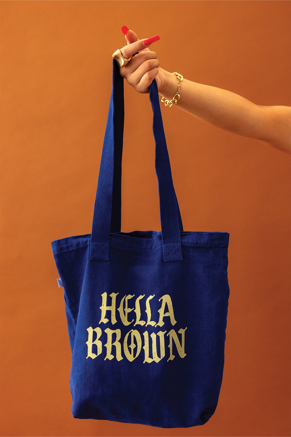 Hella Brown Tote Bag - Dodger Blue