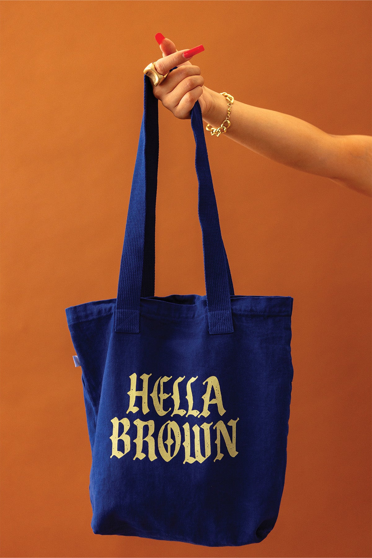Hella Brown Tote Bag - Dodger Blue