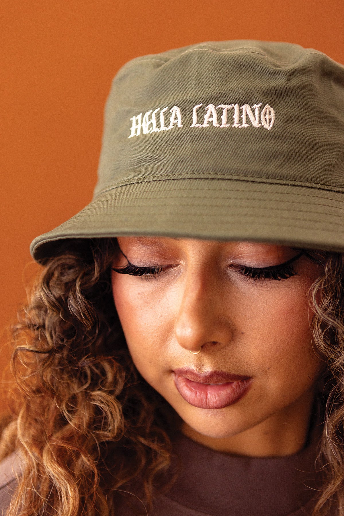 Hella Latino Embroidered Bucket Hat - Army