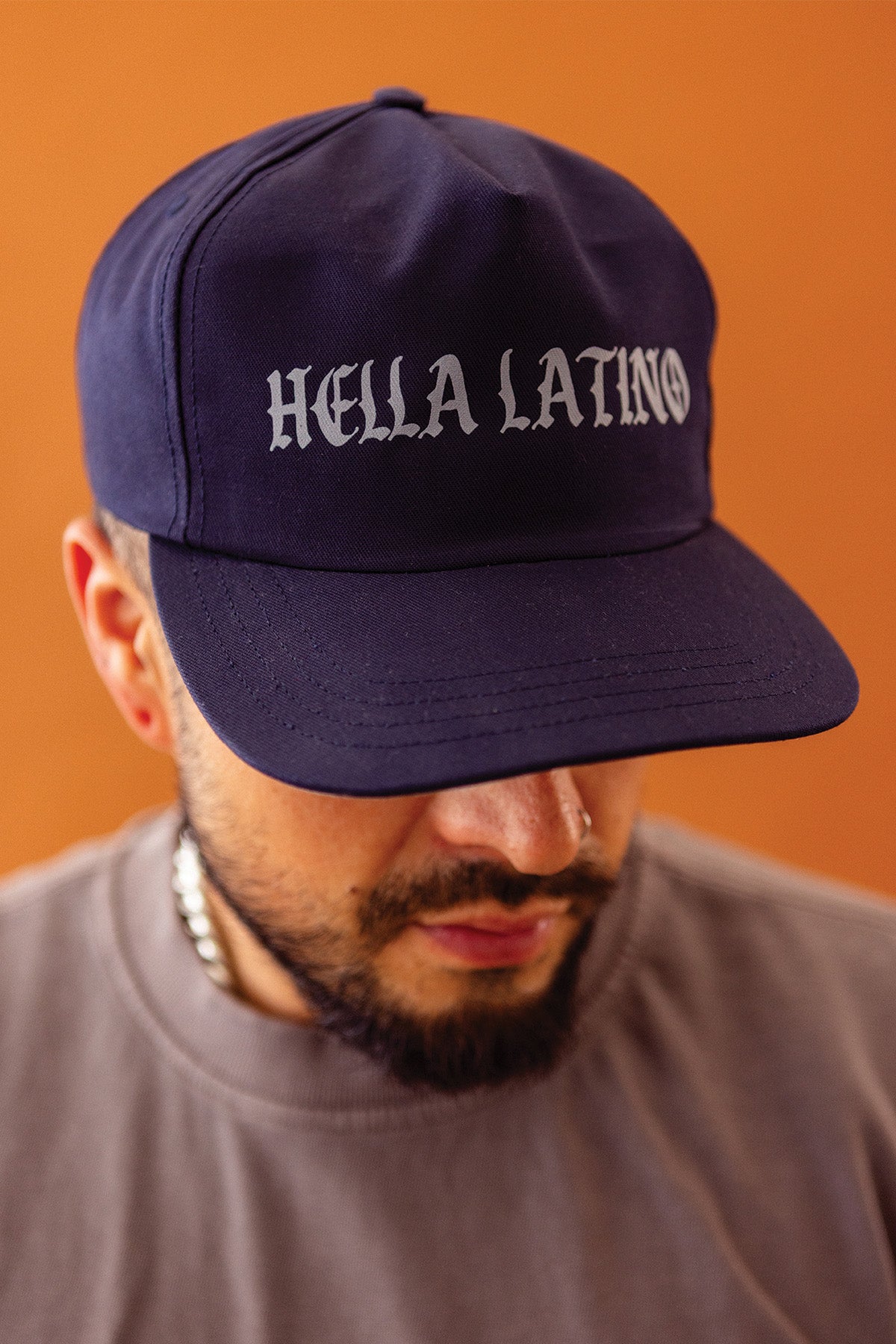 Hella Latino Canvas Snapback - Midnight Blue