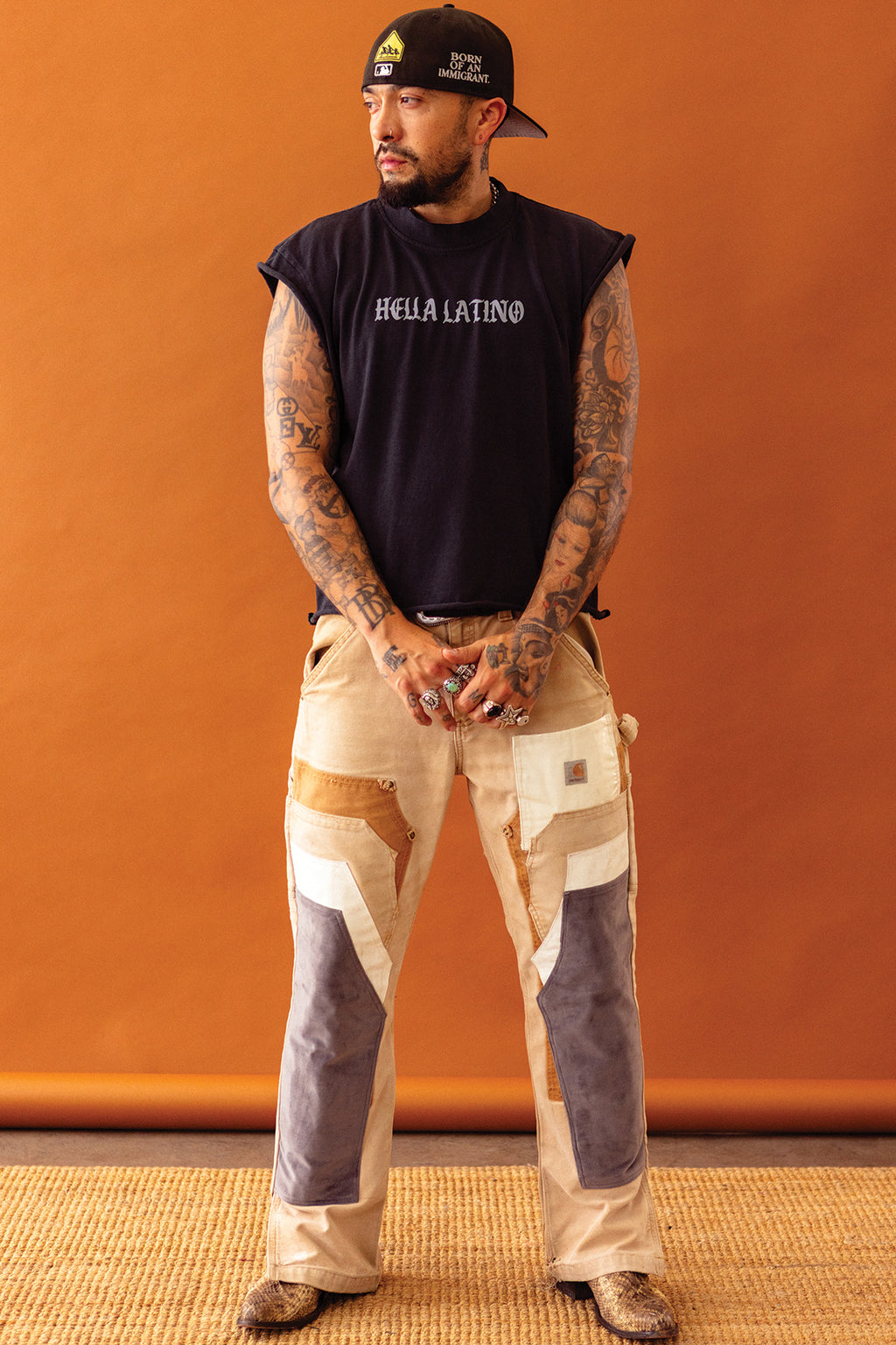Hella Latino Sleeveless Tee - Pigment Black