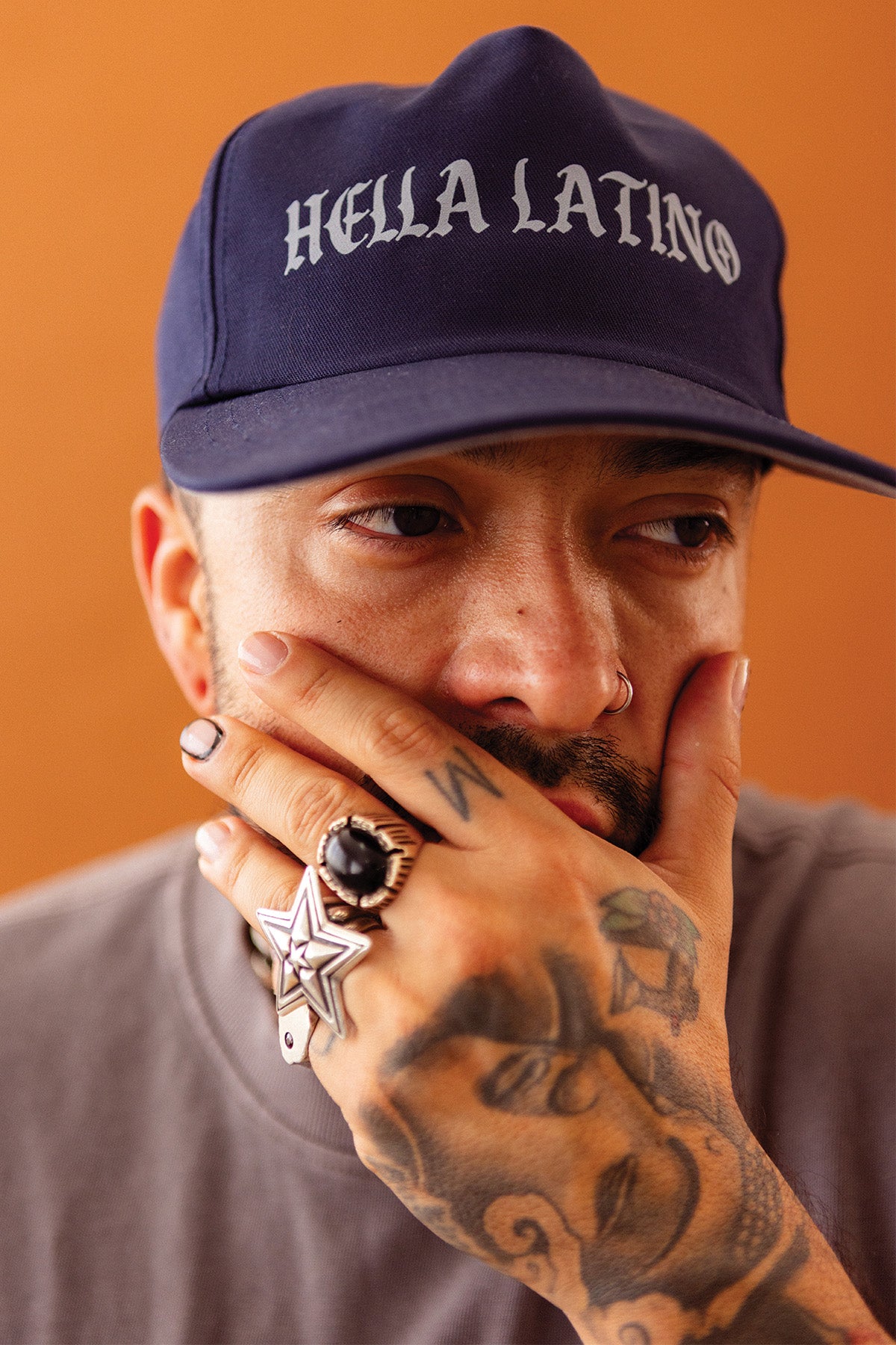 Hella Latino Canvas Snapback - Midnight Blue