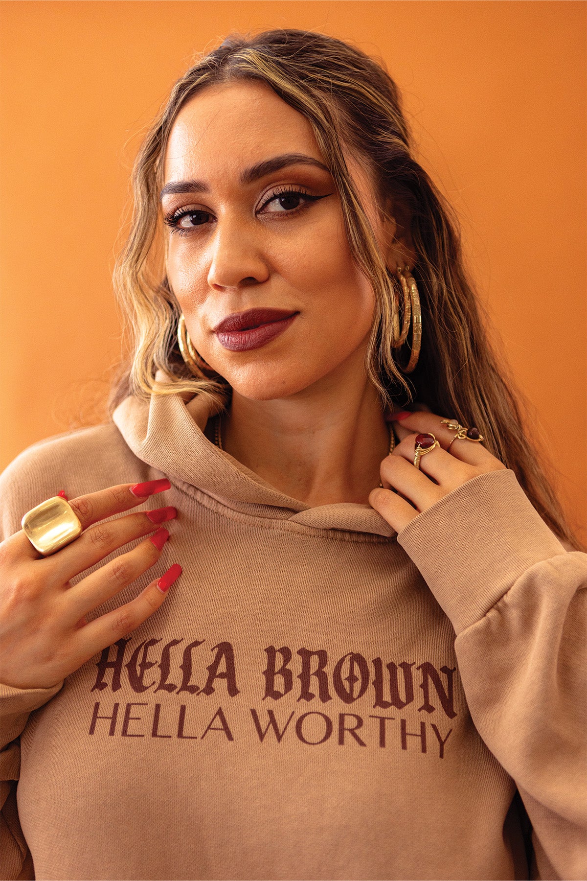 Hella Worthy Hoodie - Pigment Burro